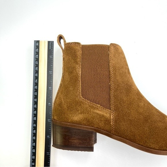Steve Madden Womens Size 7.5 Cognac Brown Suede Leather Chelsea Ankle Boots - Picture 9 of 11